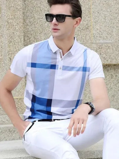 Mens Half Sleeve Solid Colour Polo T shirt with Collar