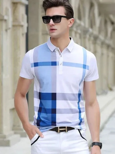 Mens Half Sleeve Solid Colour Polo T shirt with Collar