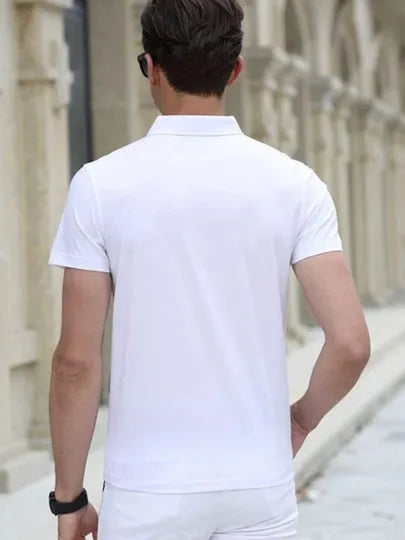 Mens Half Sleeve Solid Colour Polo T shirt with Collar